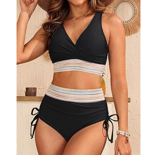 Damen Bikini-Set mit verstellbarem Bund und elegantem Oberteil Drune