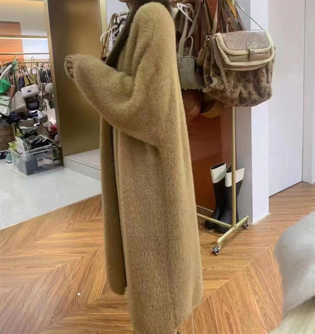 Damen Langer Übergroßer Maxi-Strickcardigan mit offener Front Drune