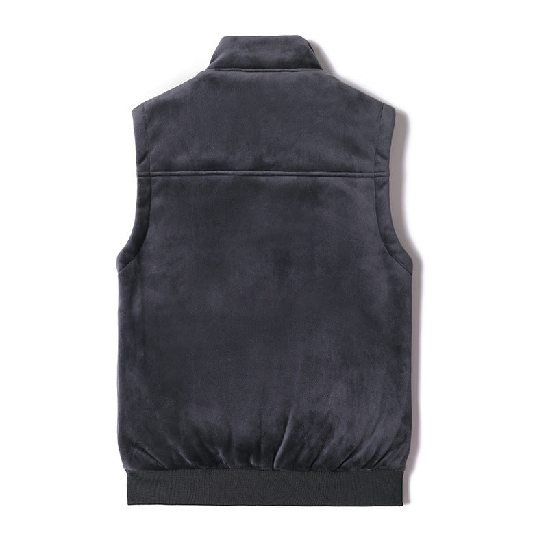 Herren Samtige Thermo-Fleeceweste mit Teddyfutter und Stehkragen Drune