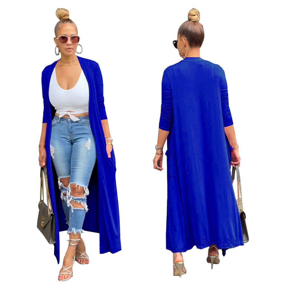 Damen Longcardigan mit praktischen Taschen und elegantem Schnitt Drune