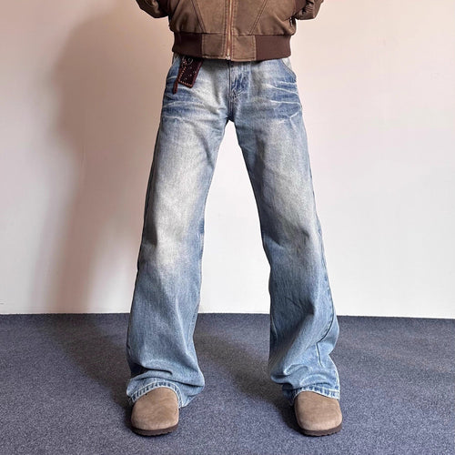 Herren Lässige Weite Jeans Drune