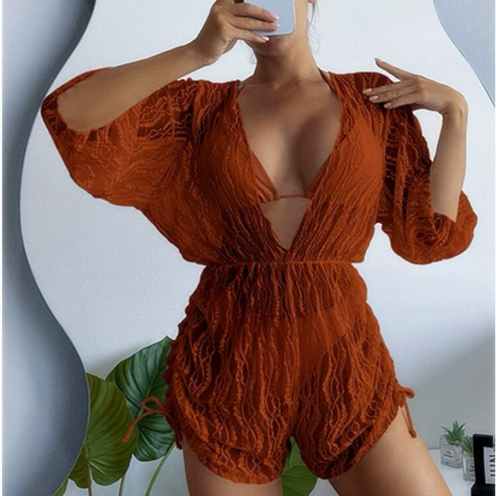 Damen Strand-Overall mit floralem Muster Drune
