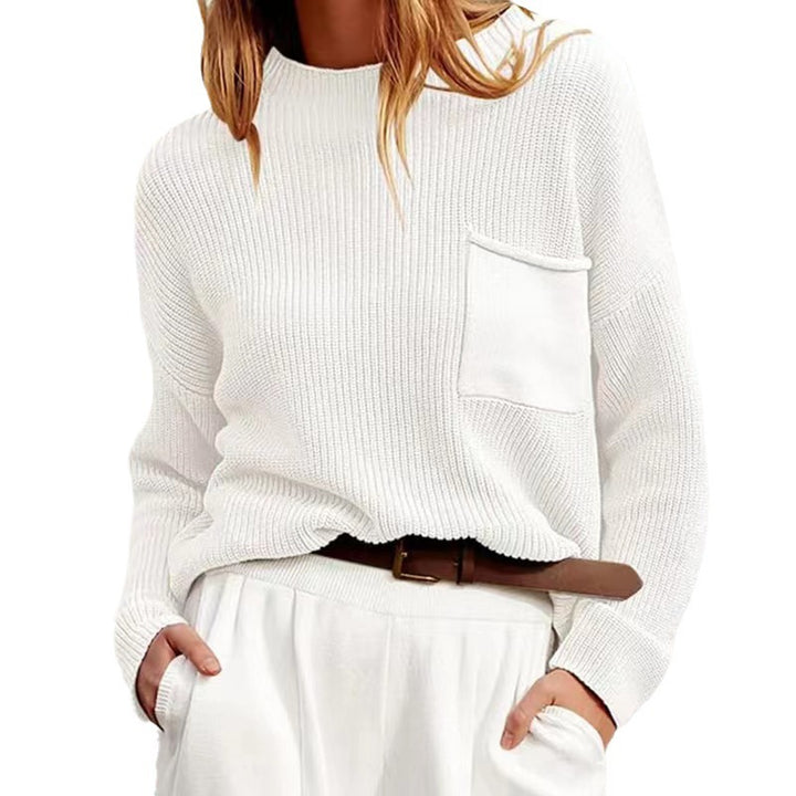 Damen lässiger Pulli mit feiner Rippstruktur und komfortablem Schnitt Drune
