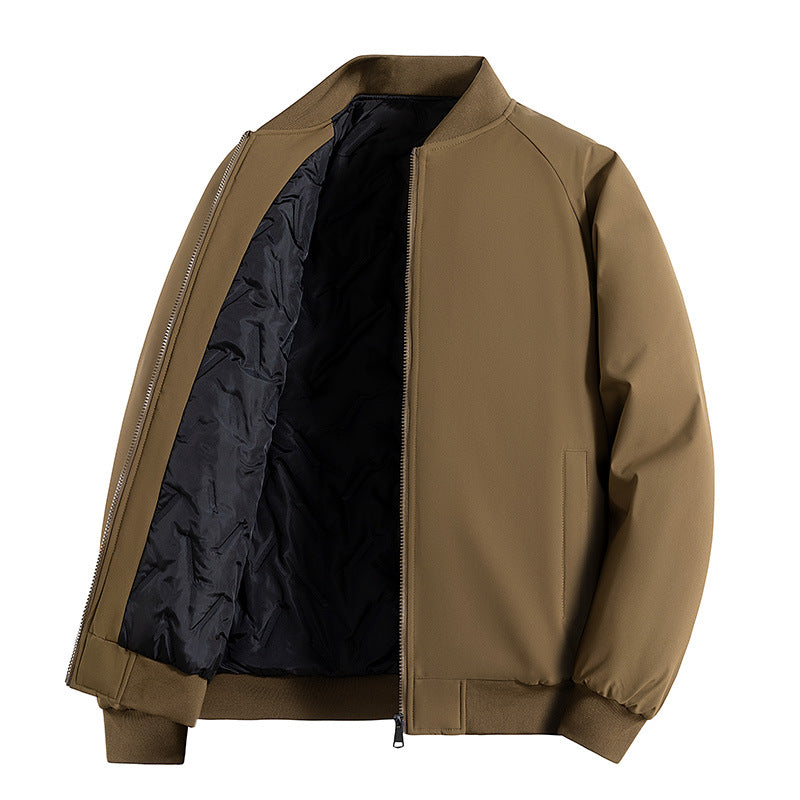 Herren Minimalistische Tech-Bomberjacke mit thermoisolierter Stepp-Innenlage und verdecktem Reißverschluss Drune