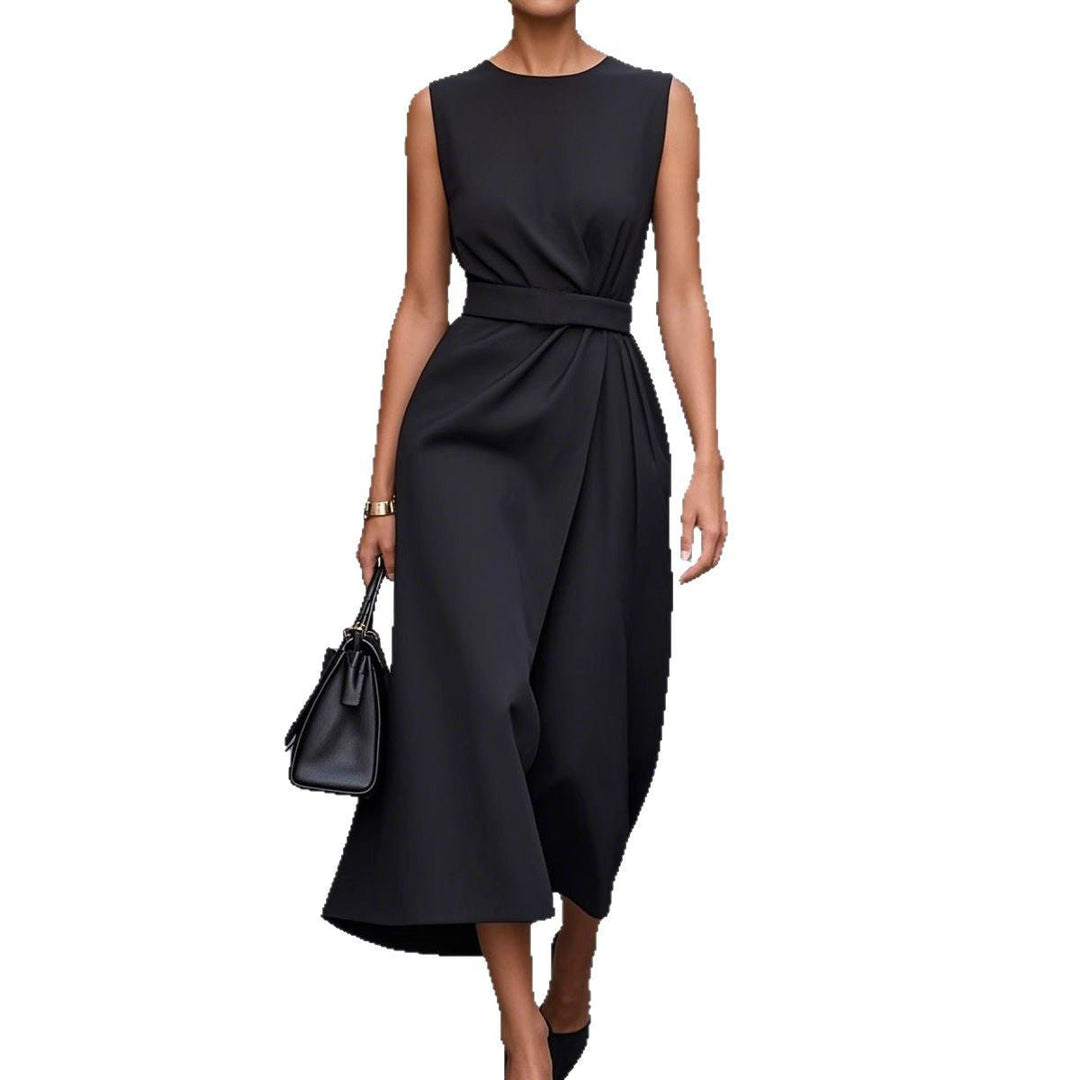 Damen elegantes Maxikleid mit figurbetonter Silhouette und seitlichem Schlitz Drune