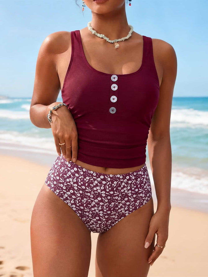 Damen Badeanzug mit floralem Design Drune