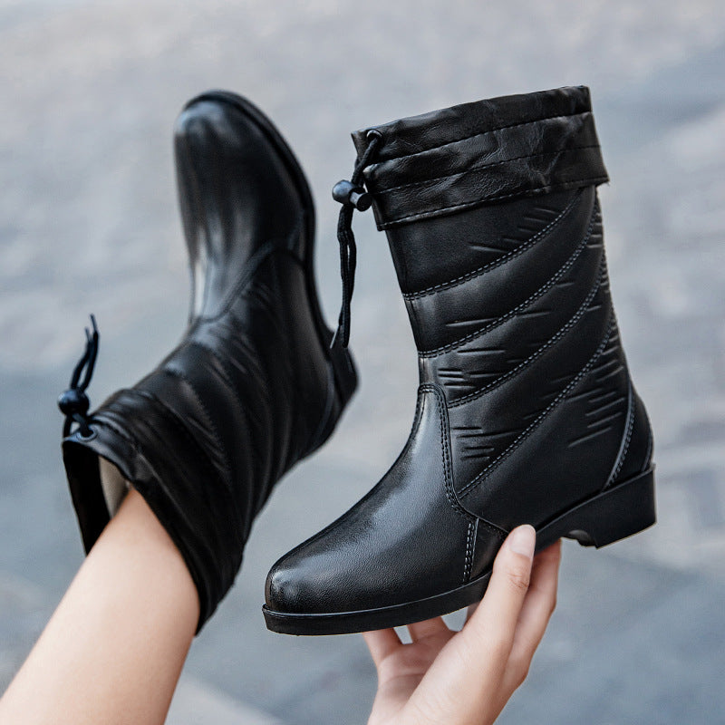Damen Elegante wasserfeste Kurzschaftstiefelette mit gesteppter Optik und stoßdämpfender Leichtsohle Drune
