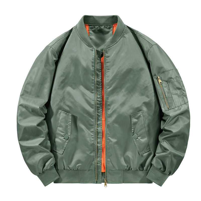 Herren leichter Pilotenbomber mit kontrastfutter und Ärmel‑Utilitytasche Drune
