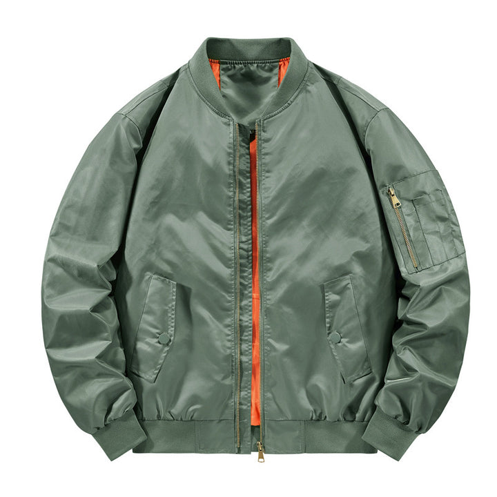 Herren leichter Pilotenbomber mit kontrastfutter und Ärmel‑Utilitytasche Drune