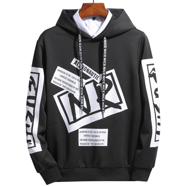 Herren Hoodie mit modernem Druck Drune