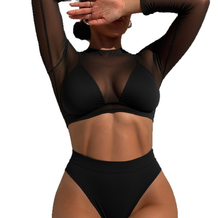 Damen Sportliches Longsleeve-Bikini-Set Drune