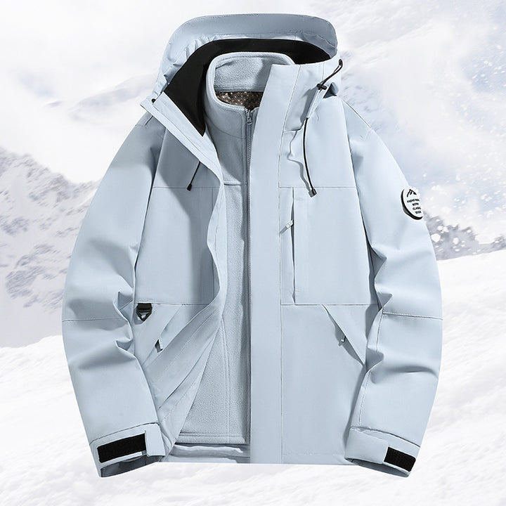 Herren mehrlagige Schneesportjacke mit atmungsaktiver Membran und verstellbarer Kapuze Drune