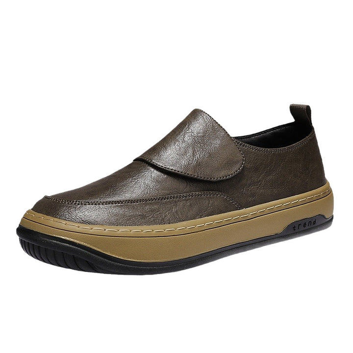 Herren Slip-On Sneaker mit Klettverschluss und dicker Plateausohle Drune