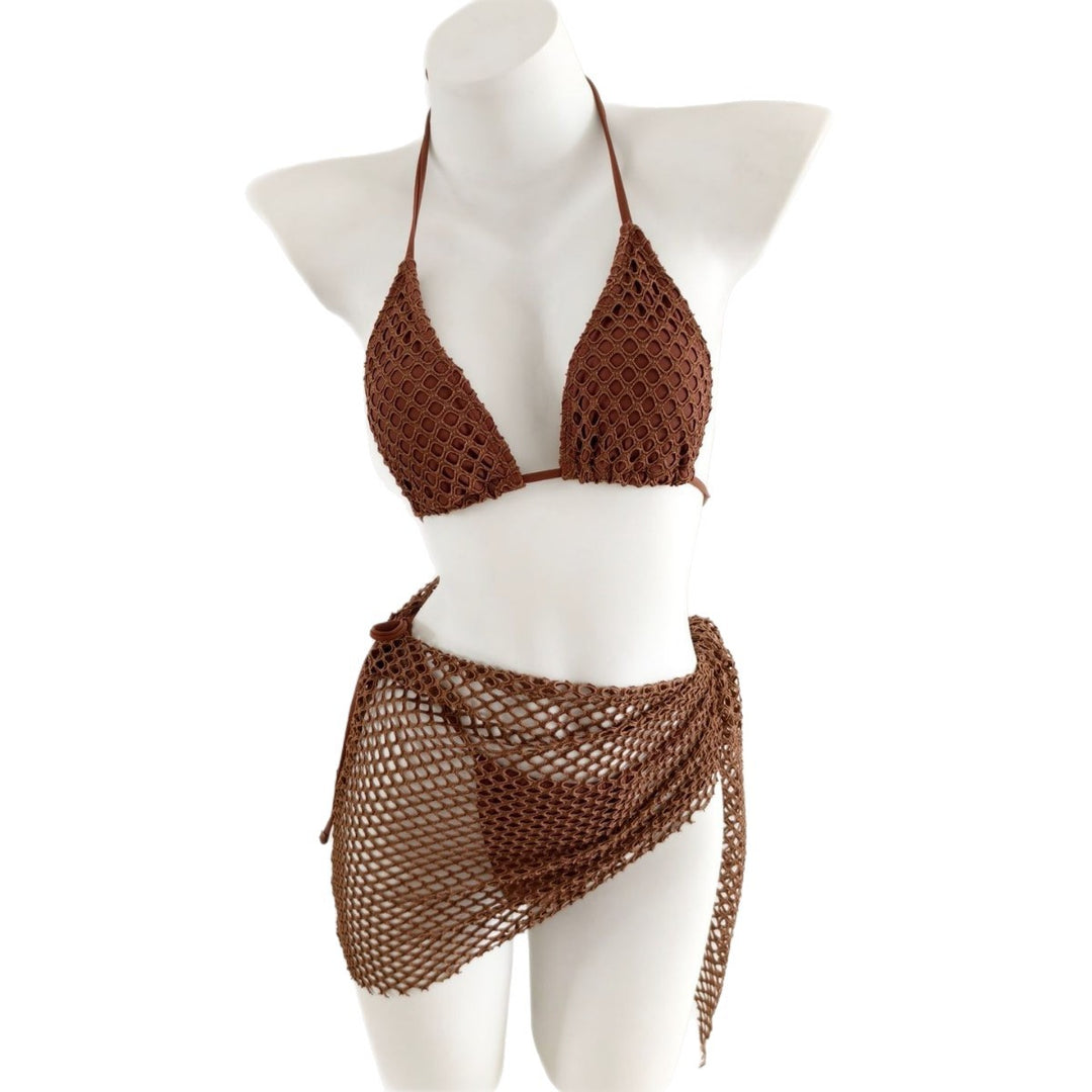 Damen Triangel-Bikini mit modischen Netzrock-Details Drune