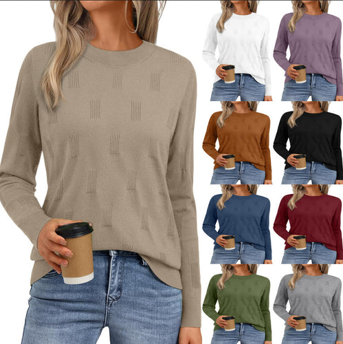 Damen Modischer Strickpullover mit Strukturmuster Drune