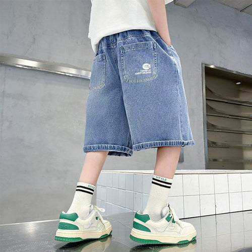 Unisex lässige Jeansshorts mit breitem Schnitt Drune