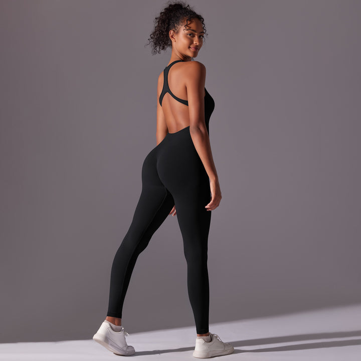 Damen Sportlicher Jumpsuit mit offener Rückenpartie und hoher Flexibilität Drune