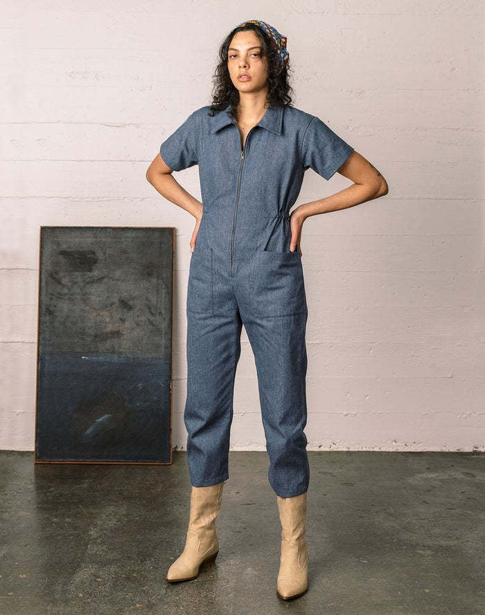 Damen legerer Jumpsuit mit praktischen Taschen und Reißverschluss Drune
