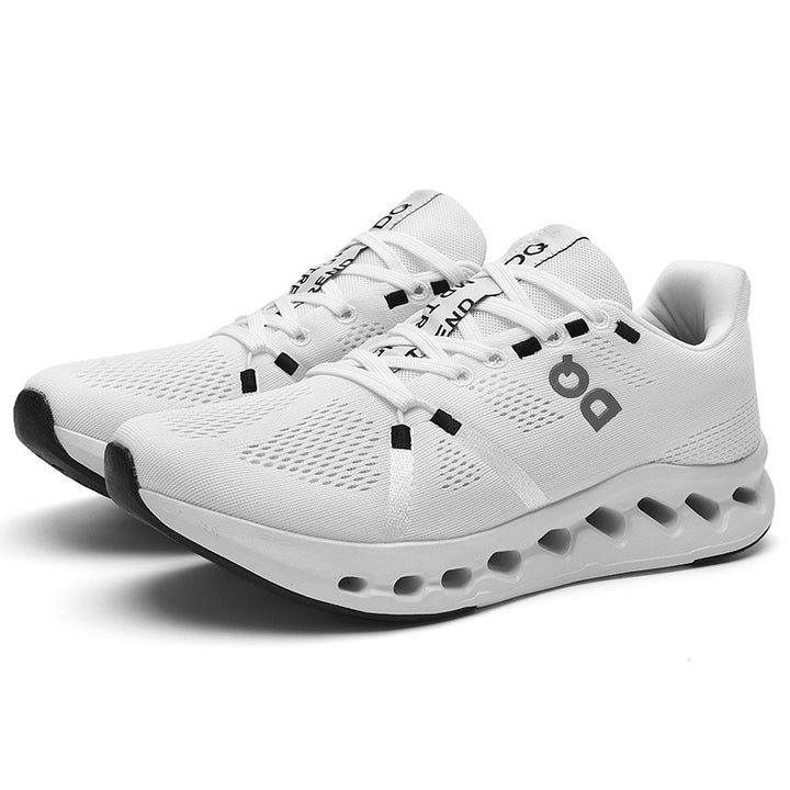 Damen Luftige Roadrunning-Sneaker mit gelochter Hohlkammer-Sohle und atmungsaktivem Strickoberteil Drune