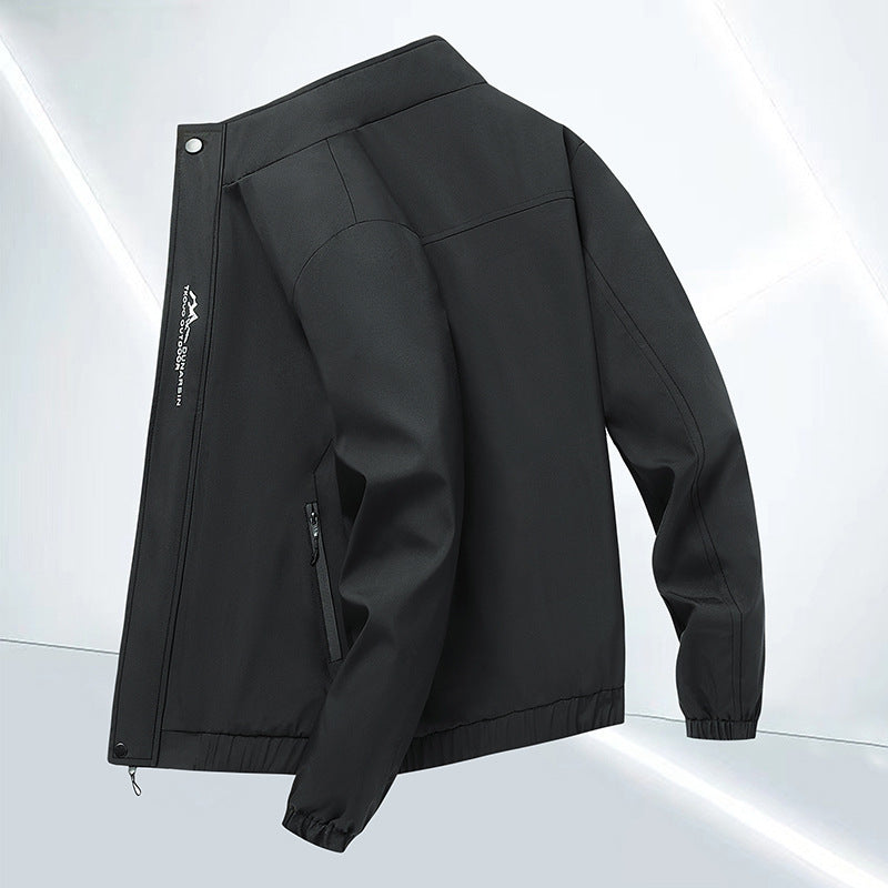 Herren leichter urbaner Softshell-Blouson mit winddichter Membran und verdecktem Reißverschluss Drune