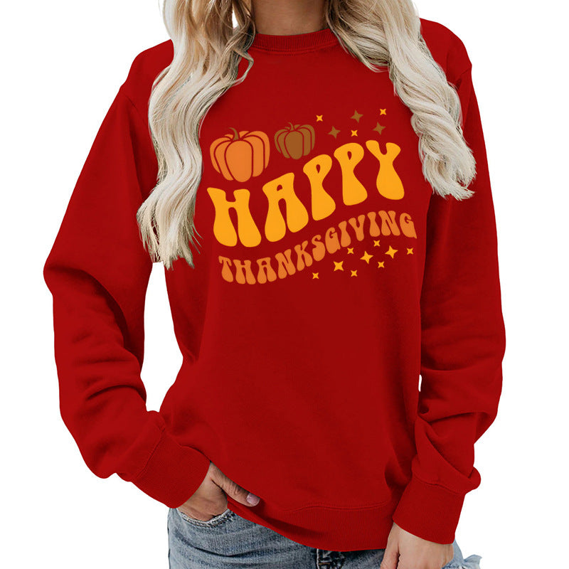 Damen Sweater mit festlichem Pumpkin-Motiv und gemütlicher Passform Drune