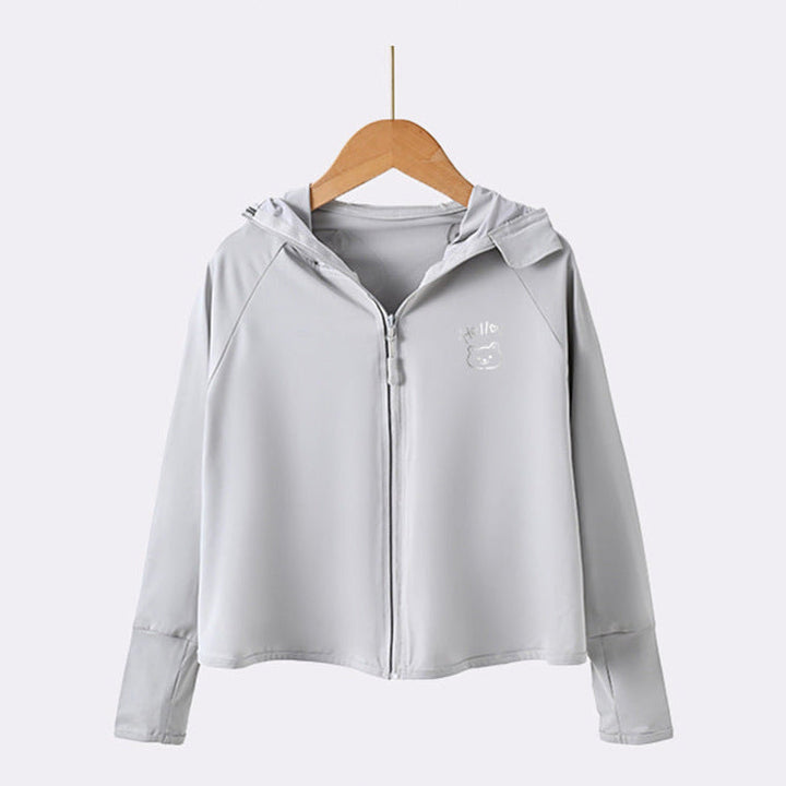 Mädchen leichte Sonnenjacke mit Kapuze Drune