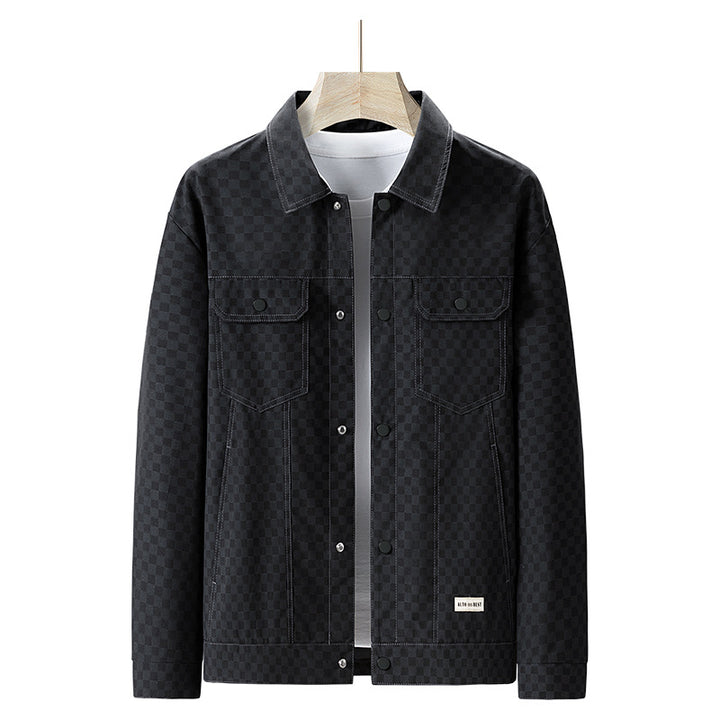Herren Modische Checks-Jacke Drune