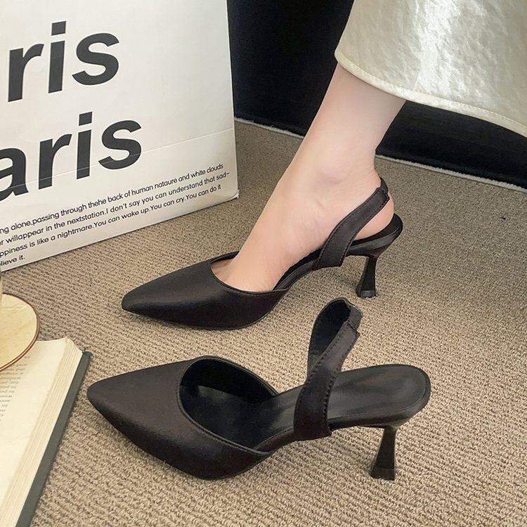 Damen Slingback-Pumps mit spitzer Kappe und bequemem Blockabsatz Drune