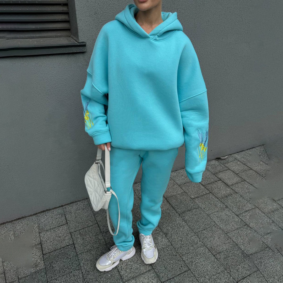 Damen Sportliches Set aus Hoodie und Jogginghose Drune