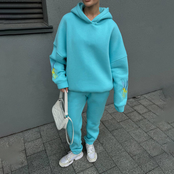 Damen Sportliches Set aus Hoodie und Jogginghose Drune