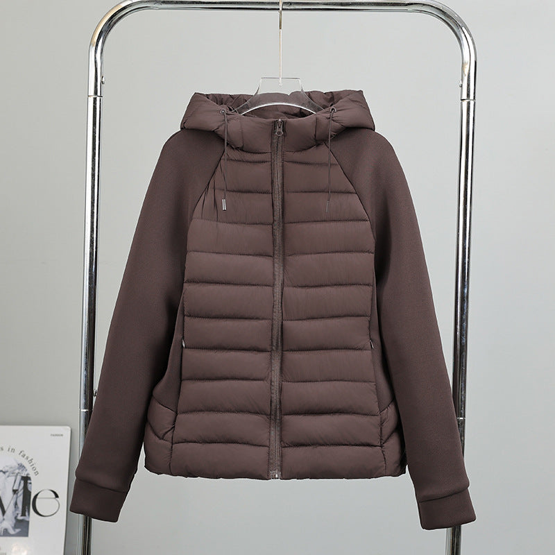 Damen nan leichte Hybrid-Steppjacke mit mattierter Front, elastischen Ärmelpaneelen und wärmender Thermofüllung Drune