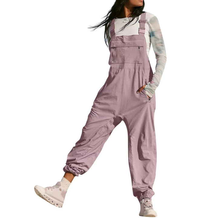 Damen Lässiger Jumpsuit mit praktischen Taschen und elastischem Saum Drune