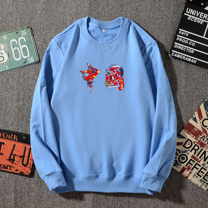 Unisex Oversize Sweatshirt mit Rundhalsausschnitt und dezenter Grafikapplikation Drune