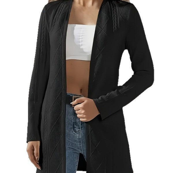 Damen leichte Strickjacke mit modernem Schnitt und dekorativen Details Drune