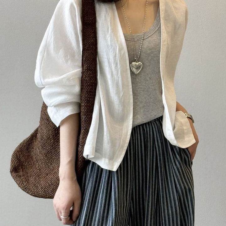 Damen lässige Leinenjacke Drune