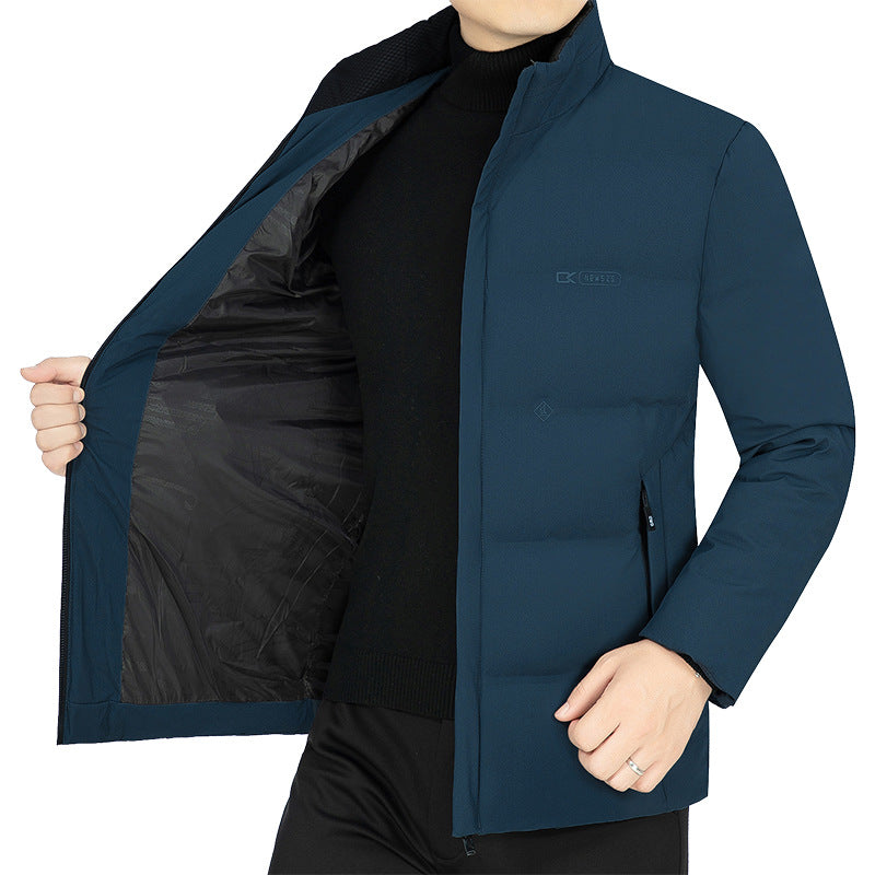 Herren Leicht wattierte Stehkragen-Funktionsjacke mit schlanker Silhouette Drune