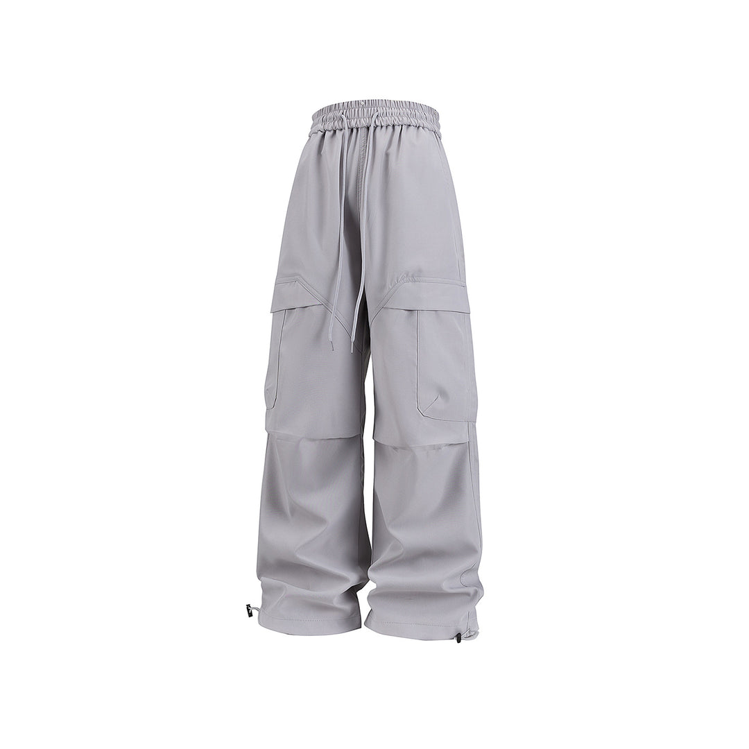 Unisex Weite Cargo-Hose im Utility-Baggy-Stil mit Elastikbund und verstellbaren Beinabschlüssen Drune