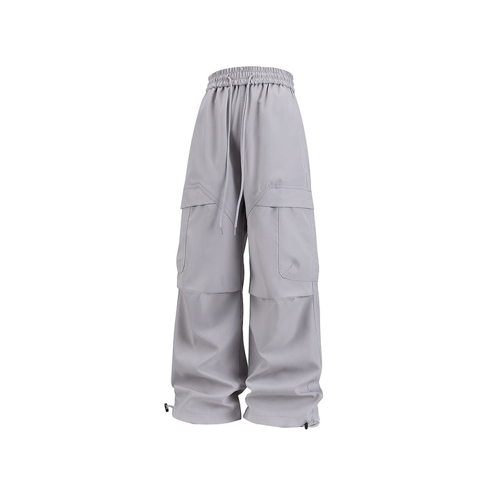 Unisex Weite Cargo-Hose im Utility-Baggy-Stil mit Elastikbund und verstellbaren Beinabschlüssen Drune