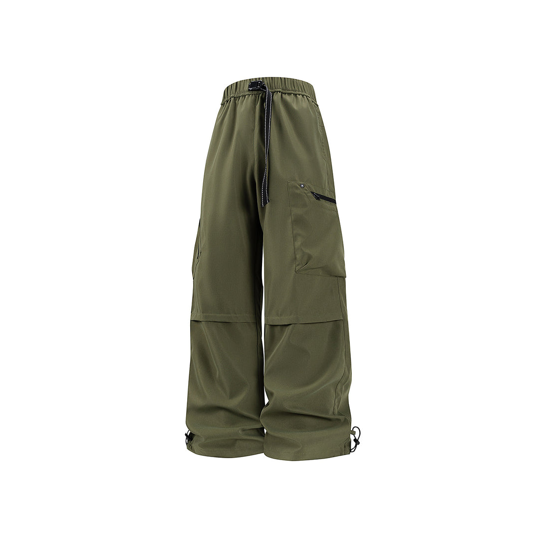 Damen Weite Utility-Cargohose mit verstellbarem Beinabschluss und Multifachtaschen Drune