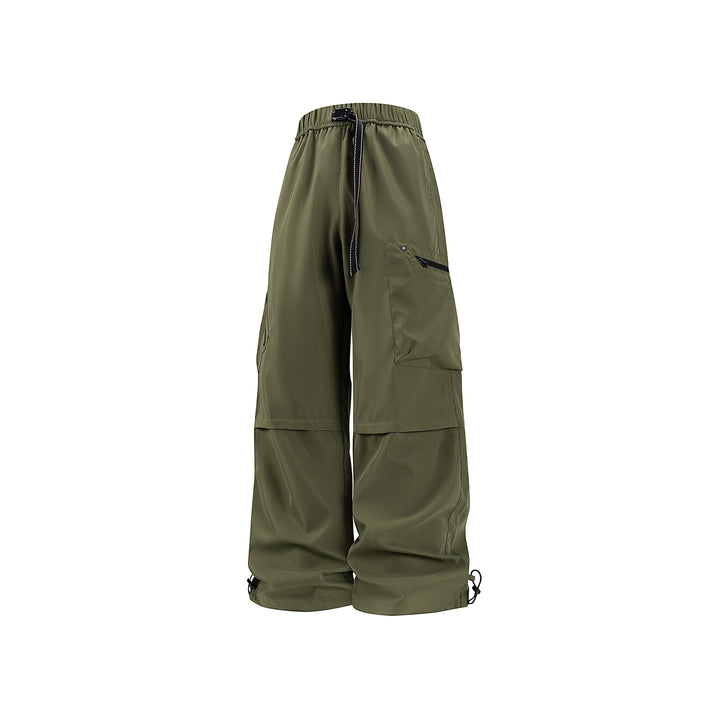 Damen Weite Utility-Cargohose mit verstellbarem Beinabschluss und Multifachtaschen Drune