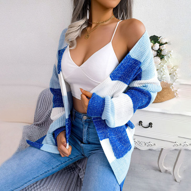 Drune | Gestreifte Strickjacke Im Lässigen Stil