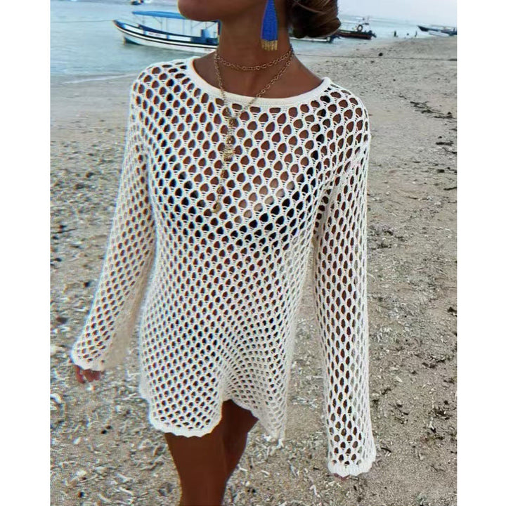 Damen Netz-Strandkleid Drune
