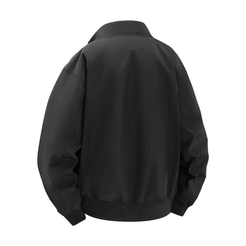 Herren Modische Übergangsjacke mit hohem Stehkragen Drune