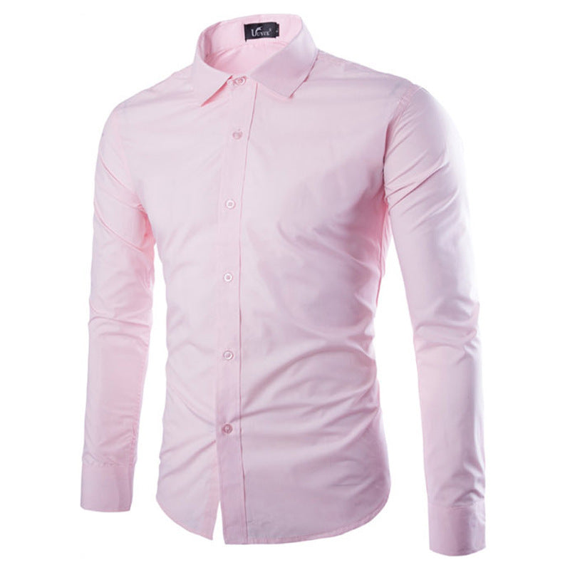 Herren elegante Langarmhemd Drune