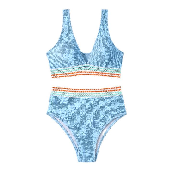 Damen Hochgeschnittener Designer-Einteiler mit Musterelementen Drune