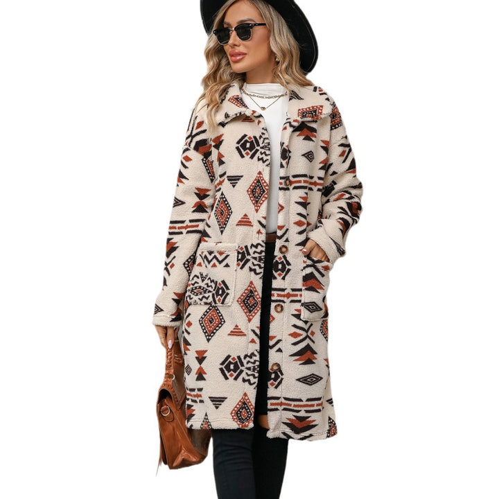 Damen Fleecejacke mit ethnischem Muster Drune