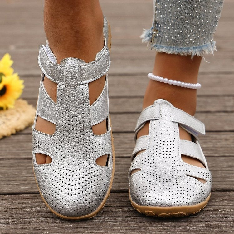 Damen Atmungsaktive Riemensandalen mit verstellbarem Klettverschluss Drune