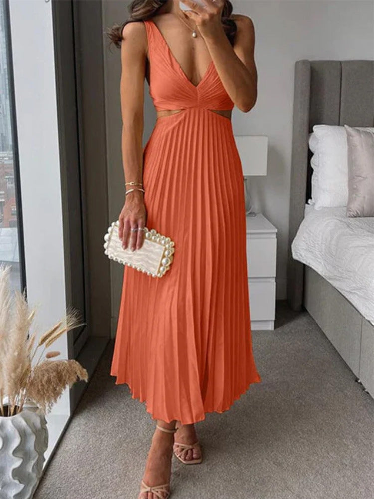 Damen Elegant gefaltetes Abendkleid Drune