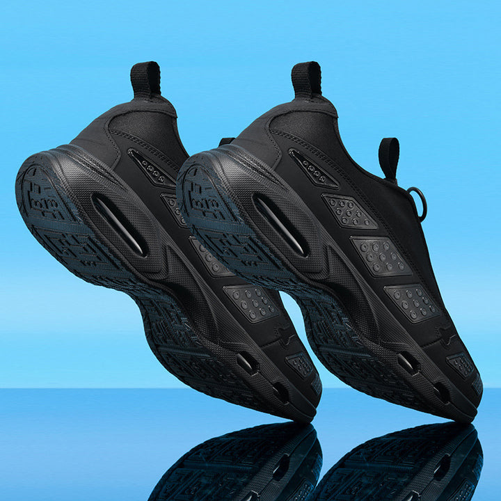 Herren sportlicher Schlupfsneaker mit integrierter Luftkammer, Reißverschlusszug und gedämpfter Profilsohle Drune