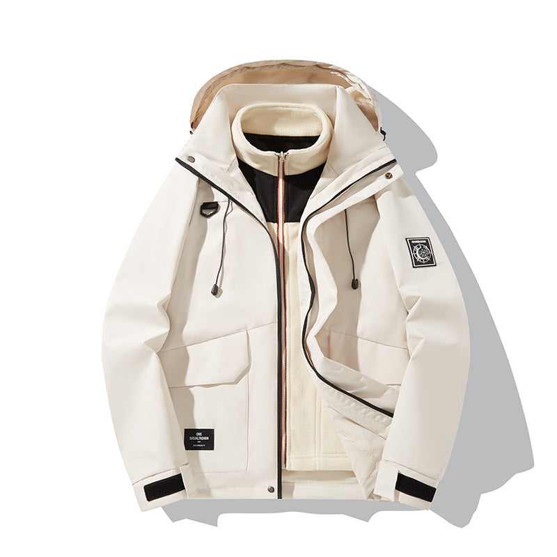 Herren Wetterfeste Outdoorjacke mit Kapuze Drune